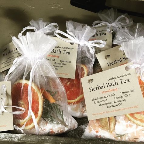 Herbal Bath Tea, Himalayan Rock Salt, Bath Tea, Herbal Bath, Rock Salt, Essential Oils Rosemary, Lemon Peel, Epsom Salt, Orange Slices