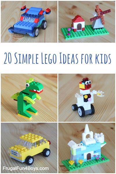 20 Lego project ideas for kids, and all the pieces needed can be found in the small and medium Lego classic tubs! Lego Ideas For Kids, Easy Diy Kids, Homemade Snow Globes, Winter Diy Crafts, Lego Challenge, Lego Club, Lego Activities, Lego Craft, Lego Builder