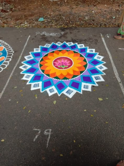 3d Kolam, Mandala Rangoli, Color Rangoli, Happy Diwali Rangoli, 3d Rangoli, Flower Petal Art, Enfield Bike, Diwali Pictures, Petal Art