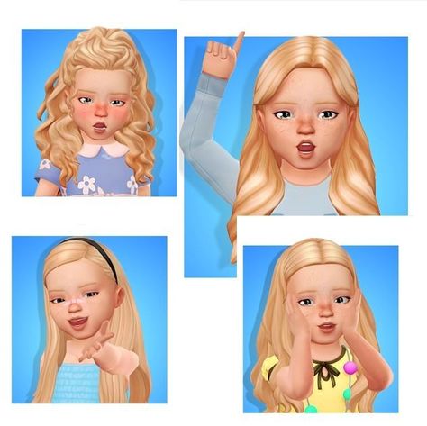 Gwen Hair, Hair Ts4, Sims 4 Traits, Cc Hair, Sims 4 Cc Kids Clothing, Sims Free Play, Pelo Sims, Children Hair, Sims 4 Children