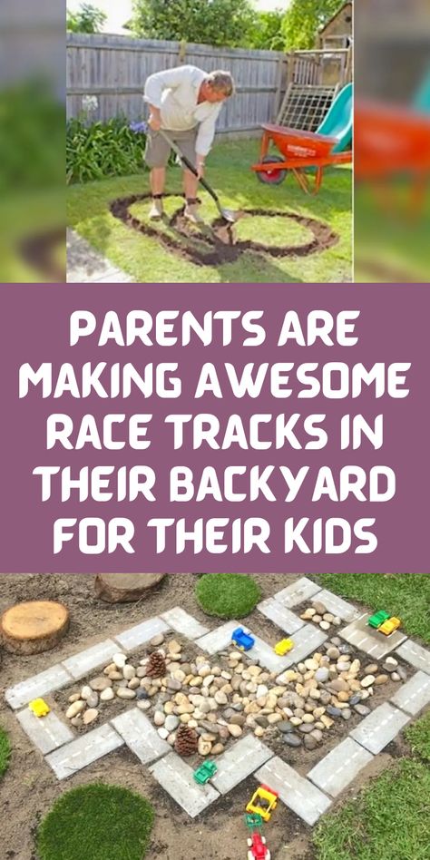 Outdoor Car Track For Kids, Car Tracks For Kids, Diy Craft Hacks, Clean Crafts, Race Tracks, Diy Sprays, Outdoor Diy Projects, Outdoor Diy, Amazing Life Hacks