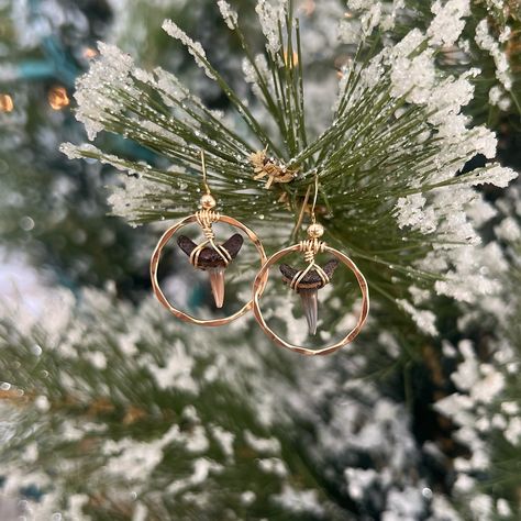 Meaningful, one of a kind gifts for our ocean lovin’ girlies🌊 ✨ Our Nomad Hoops are sure to be a hit under your tree this year🎄🎁 . . . . #shoplocal #shopsmall #christmasgifts #handmadejewelry #sharktoothjewelry #goldfilled #beachjewelry Wire Wrapped Shark Tooth, Shark Tooth Earrings, Shark Teeth Jewelry, Tooth Earrings, Florida East Coast, Earrings Beach, Diy Jewlery, Gold Filled Hoops, Shark Tooth