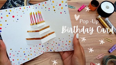 Show someone how much you care with a beautiful pop up birthday card. It takes no time to decorate a plane birthday card . This DIY pop up birthday card will be ready in minutes -perfect for last minute birthday card Plane Birthday, Planes Birthday, Diy Pop, Card Easy, Simple Birthday Cards, Cake Card, Birthday Cards Diy, A Plane, Handmade Birthday Cards