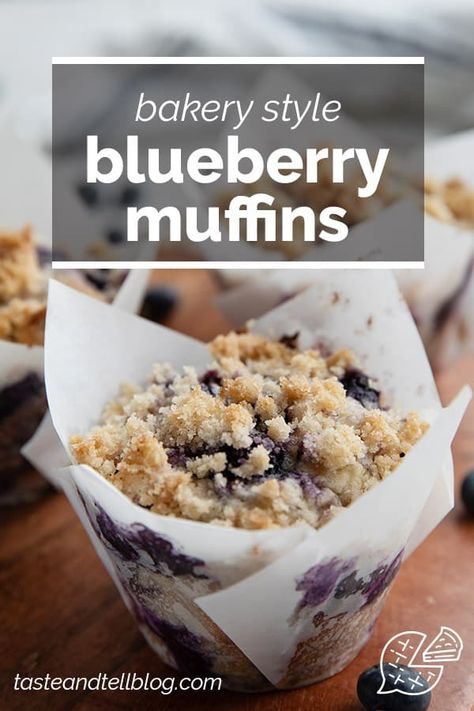 Better than bakery muffins, these Blueberry Muffins are filled with blueberries, then topped with more blueberries and a crumb topping. They are moist and bursting with blueberries! Huge Blueberry Muffins, Blueberry Muffins With Crumble Topping Easy, Blueberry Muffins With Yogurt Recipe, Huckleberry Muffins With Crumb Topping, Large Blueberry Muffins Recipe, Bakery Style Blueberry Muffins Jumbo, Large Blueberry Muffins, Big Blueberry Muffins, Blueberry Muffins With Frozen Blueberries