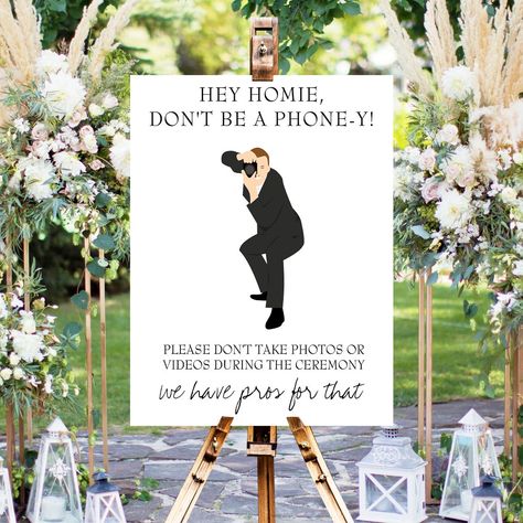 Funny Unplugged Ceremony Wedding Sign No Phone Wedding, Ceremony Wedding Sign, Funny Wedding Signs, Wedding Ceremony Sign, Unplugged Ceremony Sign, Golf Wedding, Unplugged Wedding Sign, Wedding Memorial Sign, Unplugged Ceremony