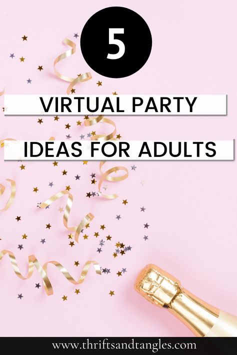 Sharing 5 virtual party ideas perfect for adults! Take your celebration to the next level on Zoom with one of these fun ideas! Zoom Party Ideas, Name Games For Kids, Virtual Birthday Party, Virtual Team Building, Party Ideas For Adults, Virtual Birthday, Slumber Party Games, Birthday Traditions, Virtual Games