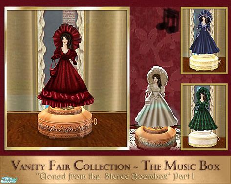 cashcraft's Vanity Fair Music Box Sims 2 House, Witchy House, Ts2 Cc, 2 House, Bloxburg Decals Codes, Tiny House Layout, Boom Box, Victorian Goth, Vintage Goth