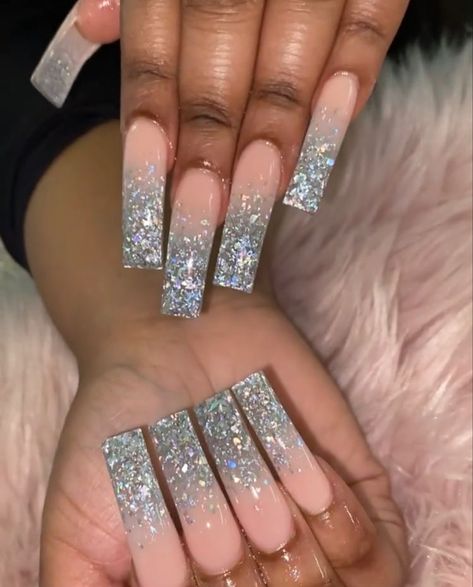 21 Birthday Nails Acrylic, Sweet 16 Birthday Nails, 21st Birthday Nails Acrylic, 18th Bday Nails, Birthday Nails Black Women, Long Acrylic Nails With Rhinestones, 21st Birthday Nail Ideas, Nails Boujee, 18th Birthday Nails