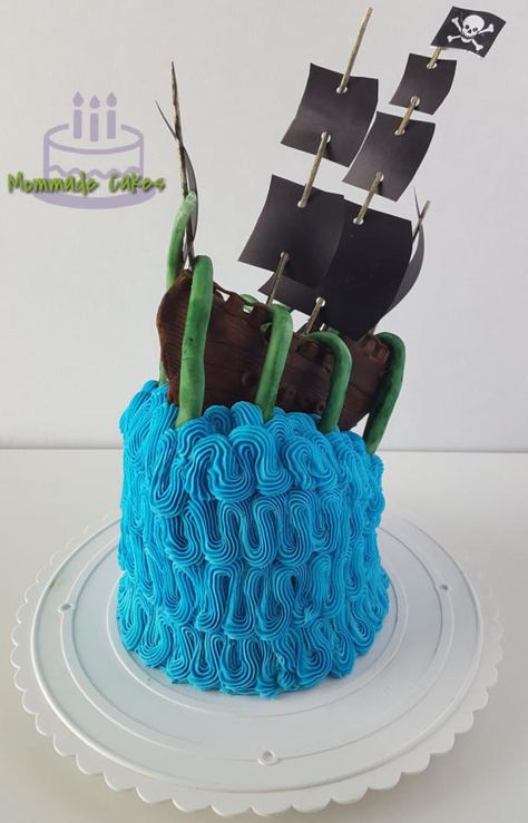 Sea Monster Party Ideas, Sea Monster Cake, Sea Beast Cake, Sea Monster Party, Sea Beast Birthday Party, Under Sea Cake, Sea Beast, 10 Birthday Cake, Shark Themed Birthday Party