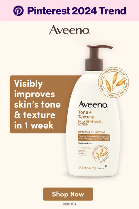 Reveal softer, smoother skin in 1 use and more even skin tone in 1 week with Aveeno® Tone + Texture Daily Renewing Lotion. Formulated with Prebiotic Oat, Natural PHA, and Pro-Vitamin B3, this lotion moisturizes all day and is clinically proven to help bumpy skin, roughness and uneven tone. Spring Crafts Preschool, Diy Beauty Treatments, Hand Painted Wine Bottles, April Nails, Bumpy Skin, Cute Spring Nails, Painted Wine Bottles, Beauty Cream, Lotion Bars