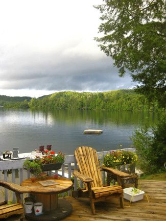 . Cottage Deck, Lakefront Living, Lakeside Living, Lake Time, Lake Living, Casa Exterior, Lake Cottage, Lake Cabins, Peaceful Places