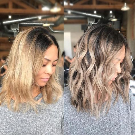 Reverse Balayage, Grey Bob, Thick Wavy Hair, Lilac Hair, Lob Hairstyle, Blonde Hair Looks, Brown Blonde Hair, Hair Colorist, Blonde Balayage