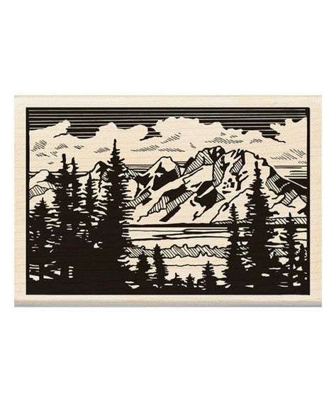 Look at this Mountain Vista Stamp on #zulily today! Linoleum Printmaking, Ink Pen Art, Woodcut Art, Relief Printmaking, Lino Art, Relief Printing, Linocut Art, Nature Posters, Wood Stamp