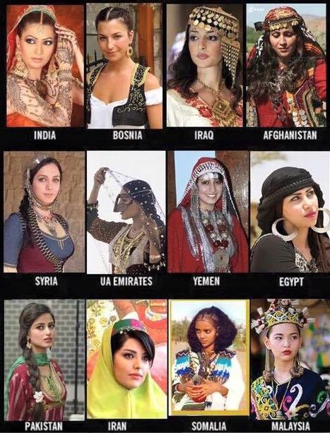 THE TRADITIONAL WAY THESE WOMEN LOOK !! BEFORE FUNDAMENTALISTS TAKE OVER ------- THEY MUST HATE BEAUTY Corp Perfect, Fashion Vocabulary, Beautiful Lips, Belly Dancers, World Cultures, People Of The World, History Facts, Black Culture, Human Rights