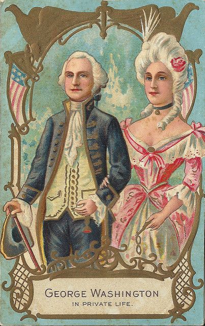 George And Martha, Patriotic Images, Martha Washington, Vintage Americana, Patriotic Holidays, Private Life, Antique Postcard, Old Postcards, George Washington