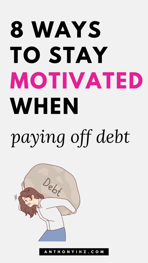 Paying off debt can be a challenging thing to do but with the right mindset, you can become debt-free and live your best life. Whether you are looking to get out of debt, pay off your mortgage, or clear your credit card balance, these financial tips on how to stay motivated when paying off debt will guide you better Pay Off Credit Card Debt Aesthetic, How To Pay Off Debt, How To Get Out Of Debt, Pay Down Credit Card Debt, Pay Off Credit Card Debt, Ways To Stay Motivated, Financial Literacy Lessons, Debt Avalanche, Paying Off Debt