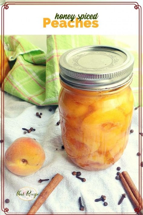 Kaluah Recipes, Preserve Peaches, Peaches Canned, Spiced Peaches, How To Peel Peaches, Canning Peaches, Canning Fruit, Home Canning Recipes, Canned Fruit