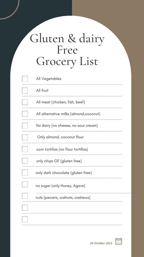 A list of okay food you can eat, while on a dairy & Gluten free diet. Dairy Free Grocery List, Gluten Free Fast Food Options, No Dairy Diet, Gluten Free Fast Food, Cut Out Dairy, Gluten Free Food List, No Gluten Diet, Free Grocery List, Dairy Free Alternatives