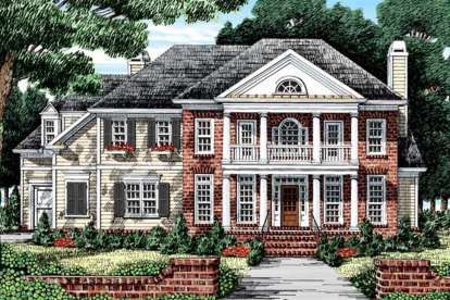 5 Bedroom Colonial House Plans, Georgian Floor Plans, Antebellum Homes House Plans, Charleston House Plans, Bloxburg Apartment, Anime Wall Decor, Stacked Porches, Southern Style Home, Luxury Mansions