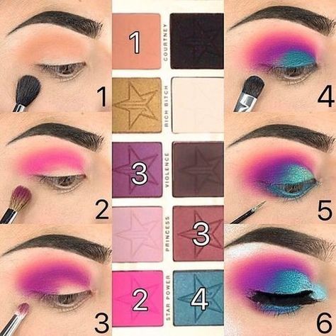 Colourful Eye Makeup, 80s Eye Makeup, Makeup Notes, Makeup Definition, 80s Makeup Looks, Jeffree Star Palette, 1980s Makeup, Makeup History, Make Up Designs