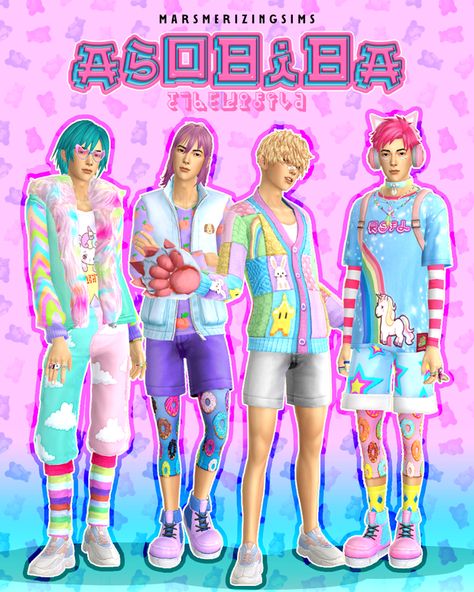 Sims 4 Cartoon Cc, Decora Accessories, The Sims 4 Pc, Sims 4 Anime, Kawaii Boy, Free Sims, Sims 4 Dresses, Sims Four, Sims4 Clothes