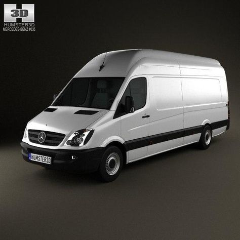 Sprinter Bus, Boyfriend Crafts, Benz Sprinter, Mercedes Sprinter, Mini Van, Cinema 4d, Low Poly, 3ds Max, Mercedes Benz