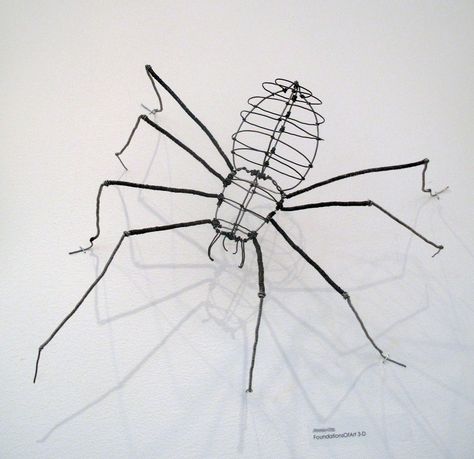 Wire Centipede, 3d Wire Sculpture, Wire Spider, Book Cover Diy, Viborg, Spider Art, Sculpture Projects, 3d Pen, Metal Projects