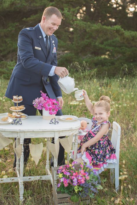 Tea Party Photography, Father Daughter Pictures, Themed Tea Party, Photography Tea, Princess Photo Shoot, Daughter Pictures, Mommy And Me Photo Shoot, Mini Session Ideas, Journal Organization