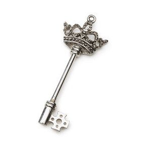 Crown Twist Off Skeleton Key - Polyvore Skeleton Key Tattoo, Key Tattoo Designs, Skelton Key, Couple Tat, Key Tattoos, Key Tattoo, Imperial Crown, Sugar Skull Tattoos, Old Keys