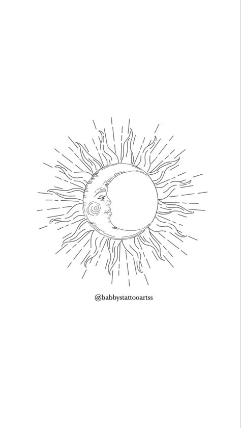 Tattoo thin minimalistic spiritual sun moon Sun Moon Line Tattoo, Sun And Moon Fine Line Tattoo, Sun Moon Tattoo Design, Sun Moon Tattoo, Moon Tattoo Design, Moon Sun Tattoo, Moon Tattoo Designs, Line Tattoo, Sun Tattoo