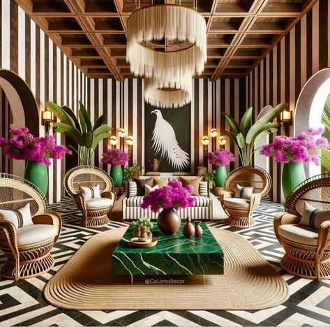 🇲🇽🌵 MÉRIDA + PALM SPRINGS: My @giLherrera twist of Mid-Century Modern Mexican Hacienda Boutique Hotel “waiting area” with a Tulum/Cabo Touch: Inspired by my hometown of Palm Springs/CoacheLLa Valley . 100% Mexican Rattan Peacock Chairs for the WIN🥳🇲🇽♥️ . At CoLores Decor Our team is constantly experimenting with textures & “WOW” styles for a UNIQUE statement design for any room…Introducing TOP 🇲🇽 MeXican Artisan Design & CATAPULTING our culture’s Talent through the vision of our founder, GiL ... Modern Mexican Restaurant Decor, Tulum Apartment, Modern Mexican Hacienda, Palm Springs Style Interior, Restaurants Interior Design, Palm Springs Interior Design, Palm Springs Interior, Restaurants Interior, Colonial Style Interior