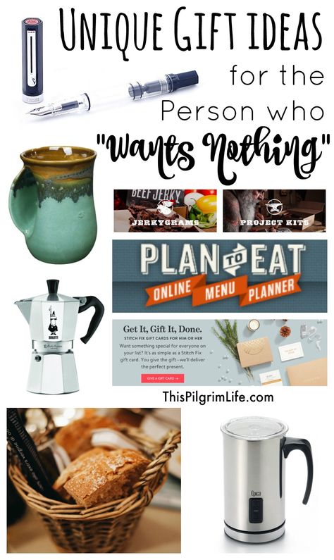 We all have hard-to-shop-for people on our Christmas lists! Check out these unique gift ideas for the person who wants "nothing"!!! Pilgrim Life, Stocking Stuffers For Mom, Christmas Lists, Friends Diy, Super Gifts, Best Gifts For Her, Kitchen Gift, Christmas Stocking Stuffers, Christmas Mom