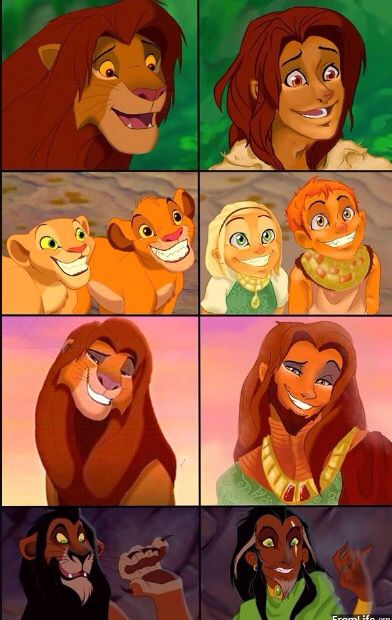 Lion King Characters As Humans, Disney Characters As Humans, Humanized Disney, Cartoon Characters As Humans, Disney Theory, Non Human, Il Re Leone, Funny Disney Memes, Cartoon As Anime