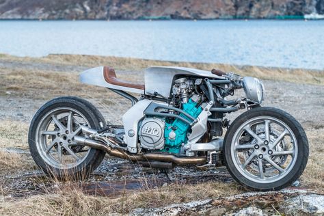 Sub Zero Cool: A Yamaha GTS 1000 from the Arctic Circle | Bike EXIF Honda Vfr, Bmw K100, Мотоциклы Cafe Racers, Cnc Parts, Bike Exif, Arctic Circle, Bike Design, Sidecar, Custom Motorcycles