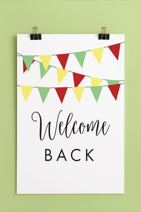 Welcome Back to School or Welcome Back to Office Free Printable Sign. This is a great free printable for teachers to use in the classroom or on meet the teacher night. Welcome Back Teacher, Printable Signs Free, Back To Office, Cells Worksheet, Meet The Teacher Night, Teacher Signs, Free Teacher, Welcome Back To School, Meet The Teacher