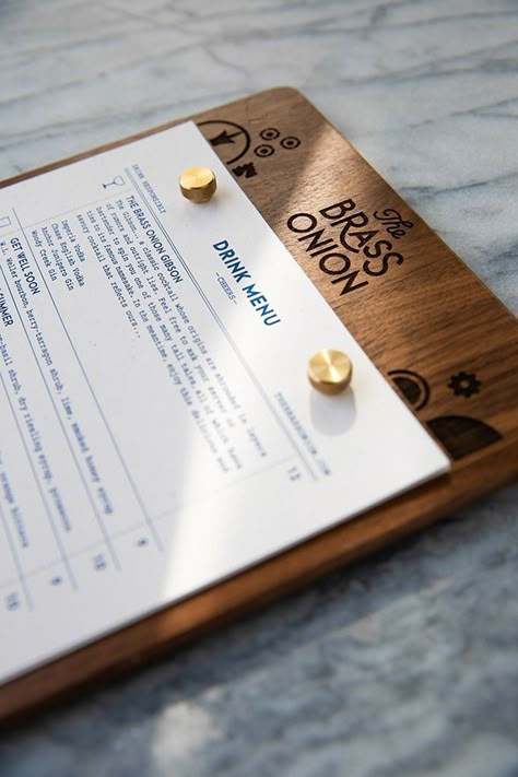 Wooden Menu Design, Wood Menu Design, Wood Menu Holder, Wood Menu, Menu Design Ideas, Leather Menu, Menu Design Inspiration, Cafe Menu Design, Menu Card Design