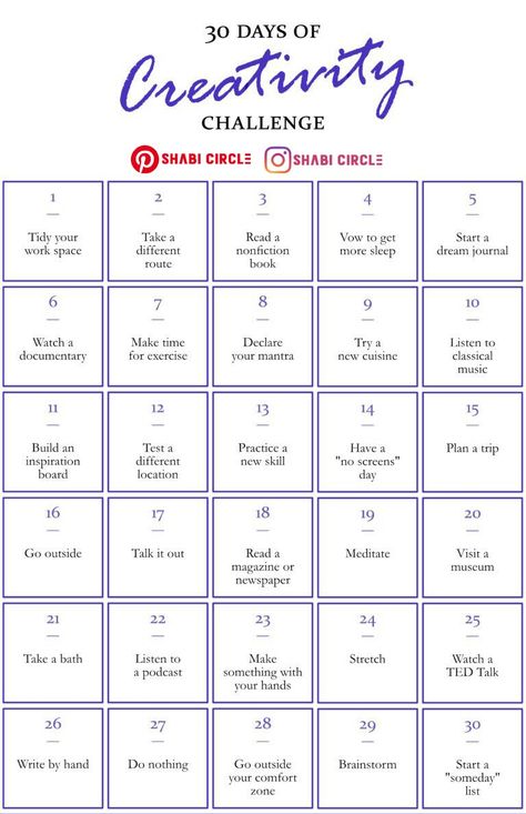 30 Days Of Creativity, Creativity Challenge, Financial Motivation, Daily Ideas, Literacy Lessons, Self Care Bullet Journal, Life Routines, Routine Planner, Writing Challenge