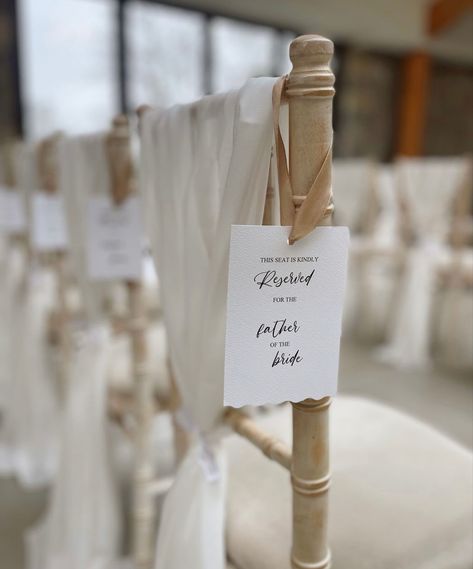 Wedding Seat Reserved, Reserved Wedding Signs Ceremony Seating, Reserved Seating Wedding, Reserved Wedding Signs, Reserved Seating, Ibiza Wedding, 2025 Wedding, Wedding Chair Decorations, Colossians 3