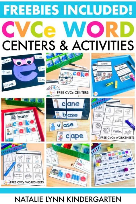 Vce Words Activities Free, Cvc And Cvce Activities, Cvce Words Activities, Cvce Activities Freebies, Cvce Games, Vce Words, Cvce Activities, Academic Reading, Vowel Patterns