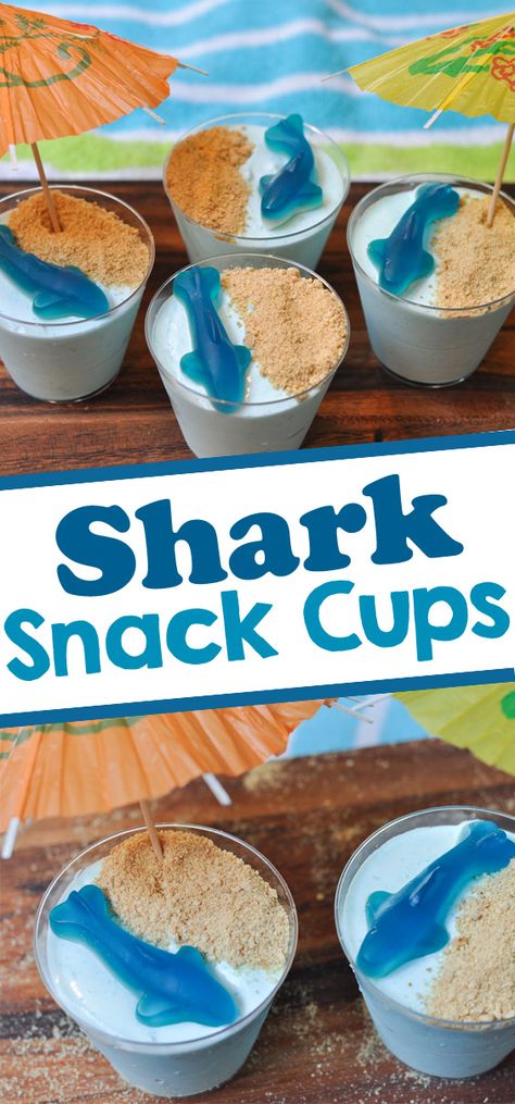 Shark Themed Snacks, Shark Themed Food, Shark Snacks, Shark Week Party, Kids Birthday Party Food, Shark Themed Party, Shark Themed Birthday Party, Shark Cake, Kid Desserts