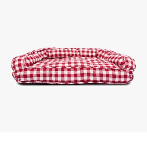 In a timeless red Buffalo Check pattern, this eco-friendly luxury dog bed cuddles and comforts your pup in style. Filled with memory foam and eco-polyfill, it features a machine washable cover for easy cleaning. Made of polyester in a Red Gingham finish. Cushion interior is made of solid polyurethane and recycled poly-fill. Removable slipcover featuring a Black zipper closure. Hypoallergenic. Fade resistant. Imported. Bed Cuddles, Creative Dog Bed, Cute Dog Bed, Puppy Things, Cute Dog Beds, Red Buffalo Check, Pet Brush, Red Bedding, Luxury Bed