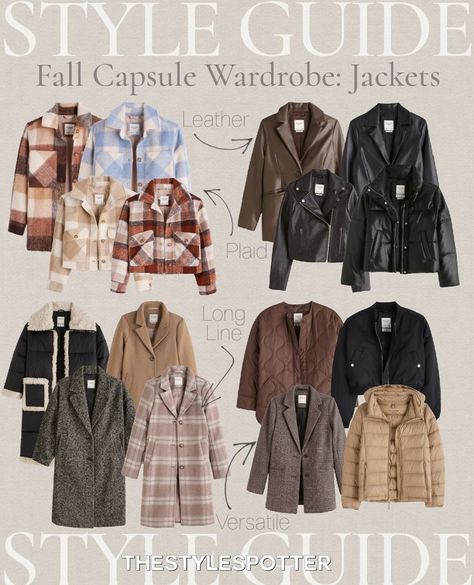 Classic Fall Wardrobe Pieces, Jackets And Coats For Women, Essential Jackets For Women, Capsule Wardrobe Jackets, Korean Jackets For Women, Staple Jackets For Women, Basic Jackets For Women, Womens Fall Jackets 2023, Autumn Jacket Outfit