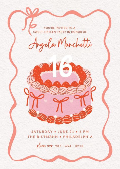 Chic Lines - Sweet 16 Invitation Template (Free) | Greetings Island 16 Birthday Party Invitation Ideas, Invitation Letter For Birthday Party, Sweet 16 Birthday Invitation Template, Aesthetic Birthday Invites, Aesthetic Birthday Invitation Template, Birthday Invitations Aesthetic, Sweet 16 Invitation Ideas, Birthday Invitation Template Free Editable, Psd Tutorial