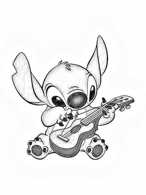 Stitch Tattoo Ideas, Disney Character Sketches, Disney Stitch Tattoo, Stitch Sketch, Lilo And Stitch Tattoo, Stitch Coloring Pages, Stitch Tattoo, Disney Drawings Sketches, Girl Drawing Sketches