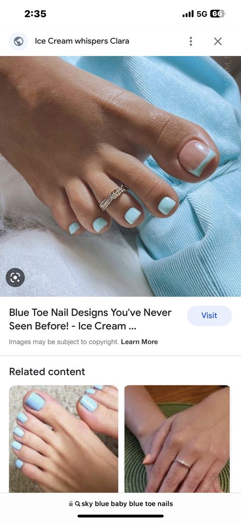 Blue Wedding Pedicure, Baby Blue French Tip Toes, Blue French Tip Pedicure, Blue And White Toe Nails, Baby Blue Toe Nails, Baby Blue Toes, Light Blue Toe Nails, Beach Holiday Nails, French Manicure Toes