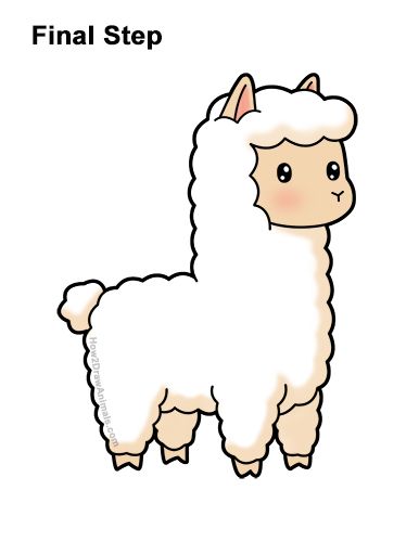 Draw a Cartoon Llama Llama Cartoon, Alpaca Drawing, Llama Drawing, Cartoon Llama, Head Clipart, Cartoon Video, Drawing Instructions, Cute Llama, Simple Cartoon