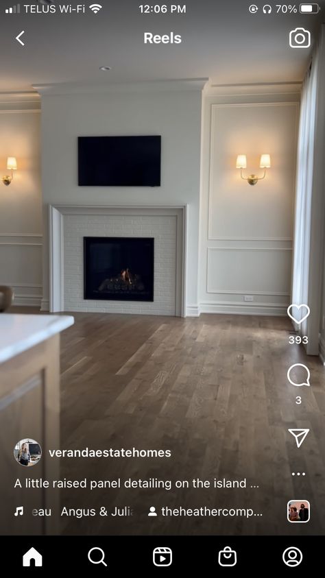 Panelling Living Room Fireplace, Board And Batten Fireplace Wall With Tv, Cobblestone House, Black Fireplace Wall, Fireplace Molding, Modern Fireplace Mantels, Wainscoting Living Room, Fireplace Modern Design, Fireplace Accent Walls