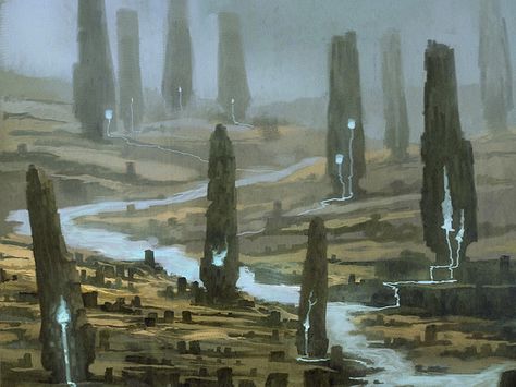 Sci Fi - Landscape Wallpaper Sci Fi Landscape, Scifi Fantasy Art, Landscape Concept, Fantasy City, Fantasy Setting, Dnd Art, Fantasy Places, Traditional Games, Fantasy Art Landscapes