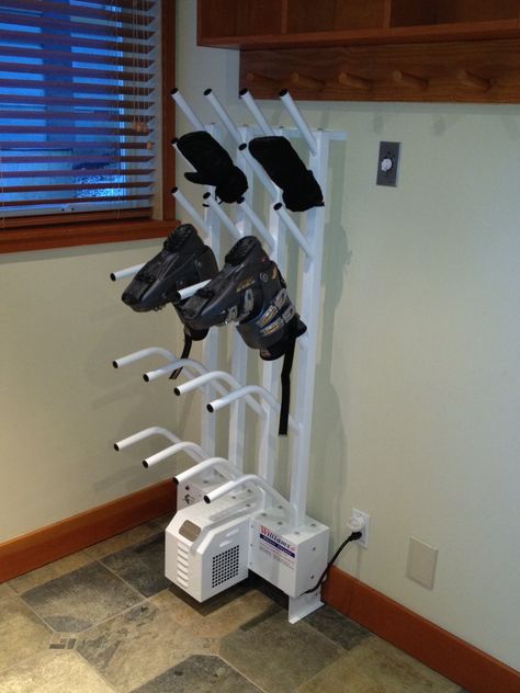 Dry just about anything with a Williams Direct Dryer. From sporting equipment like ski boots and gloves, hockey gear and work wear. Hockey Gear Drying Rack, Hockey Equipment Drying Rack, Hockey Equipment Storage, Hockey Drying Rack, Ski Room, Hockey Room, Ski Cabin, Hockey Gear, Boot Storage