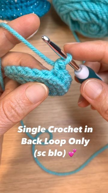 Mama & Maks on Instagram: "Single crochet back loop only (sc blo) indicates that you should insert your hook under the back loop only, not under both loops, when working your next single crochet. 😍" Single Crochet Stitch Back Loop, Back Loop Single Crochet, Blo Crochet Stitch, Back Loop Only Crochet, Back Loop Crochet, Crochet Back Loop Only, Crochet 3d Stitch, Crochet Reference, Crochet Hacks